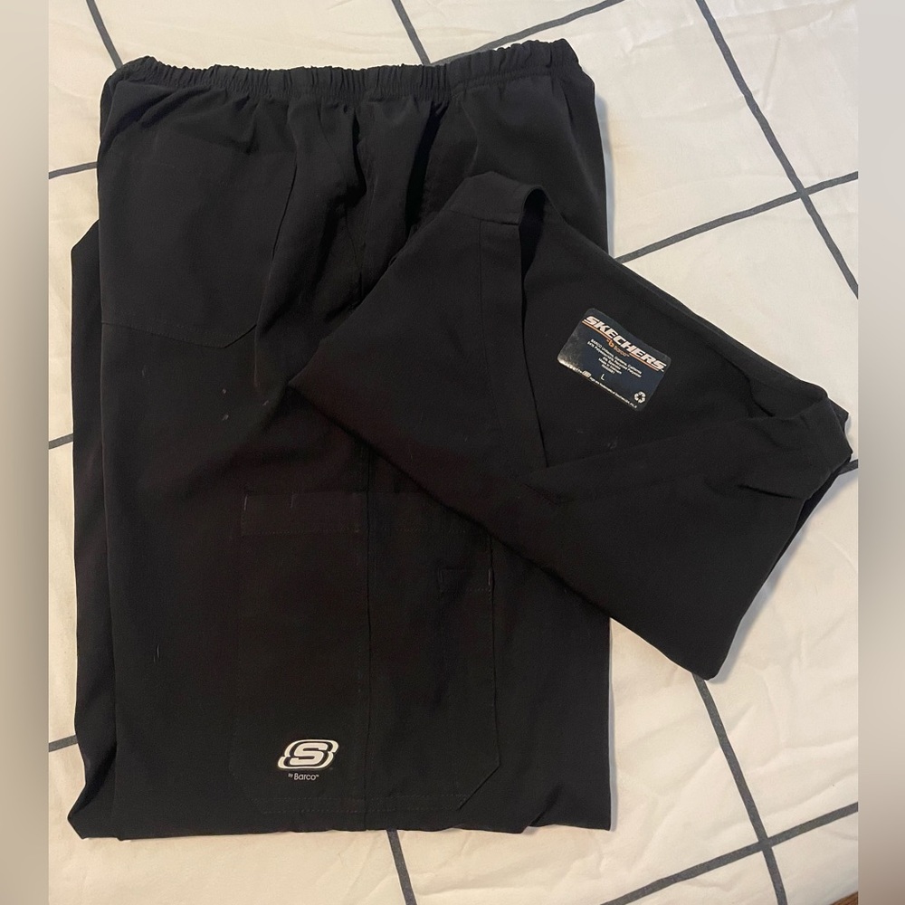 MENS BLACK SCRUBS SET